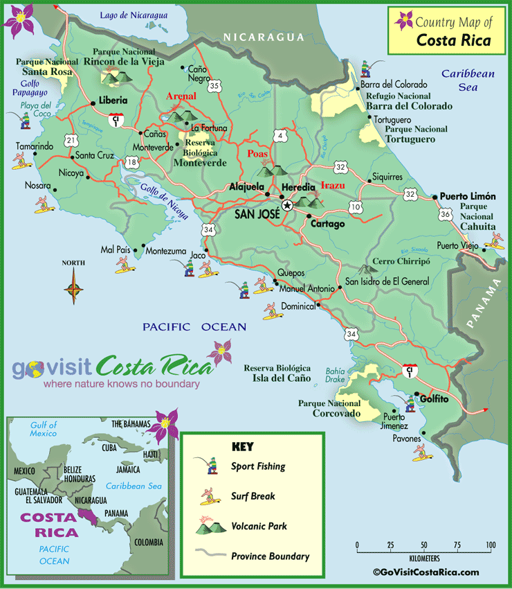 comte carte du costa rica